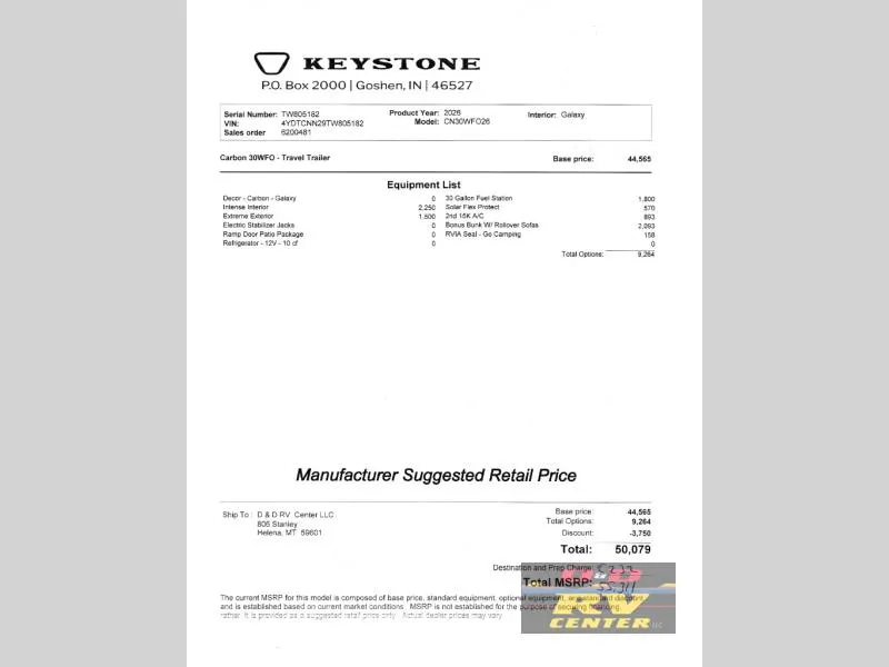 2026 Keystone Raptor Carbon Series 30WFO - Photo 3