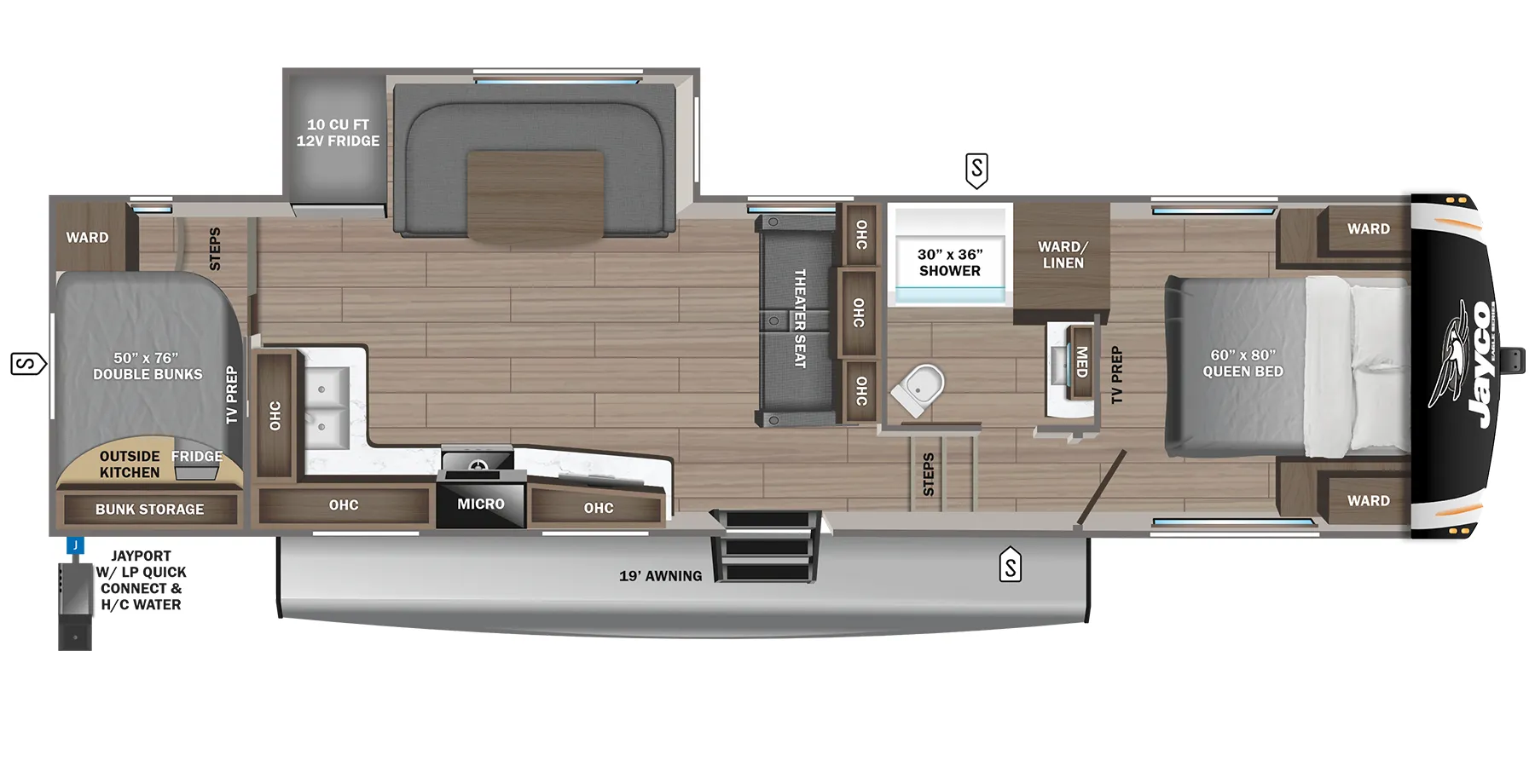 Jayco Eagle HT 29DDB floor plan