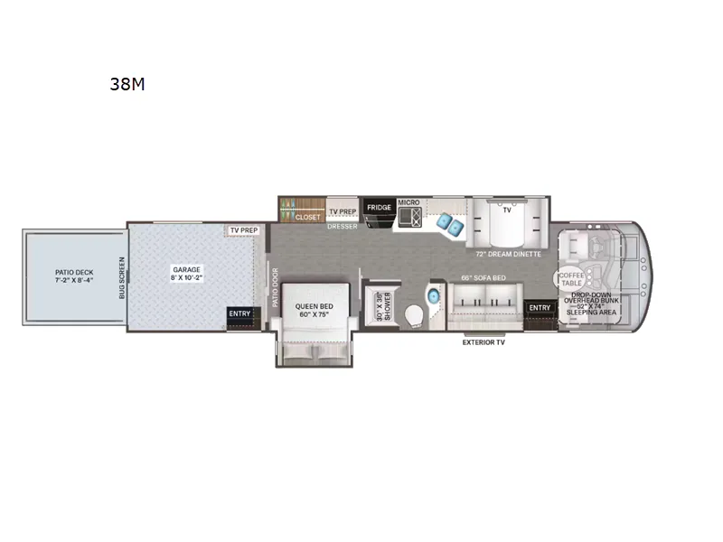 2026 Thor Motor Coach Outlaw Wild West Edition 38M - Floor plan
