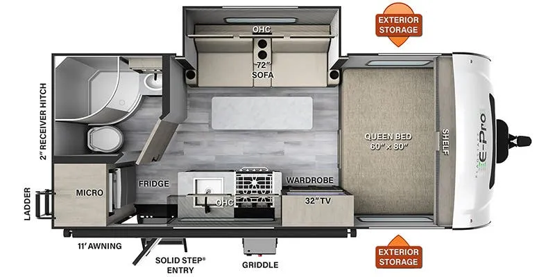2024 Forest River Flagstaff E19FBS floor plan