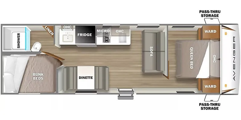 Prime Time Avenger LT 25BH floor plan