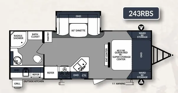Forest River Surveyor 243RBS floor plan