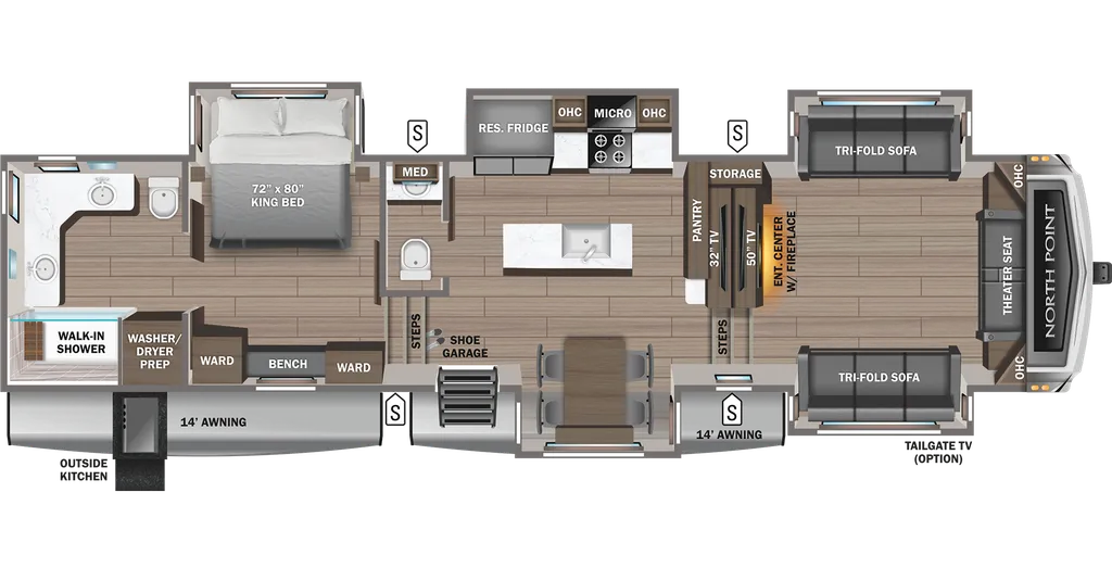 2024 Jayco North Point 382FLRB floor plan