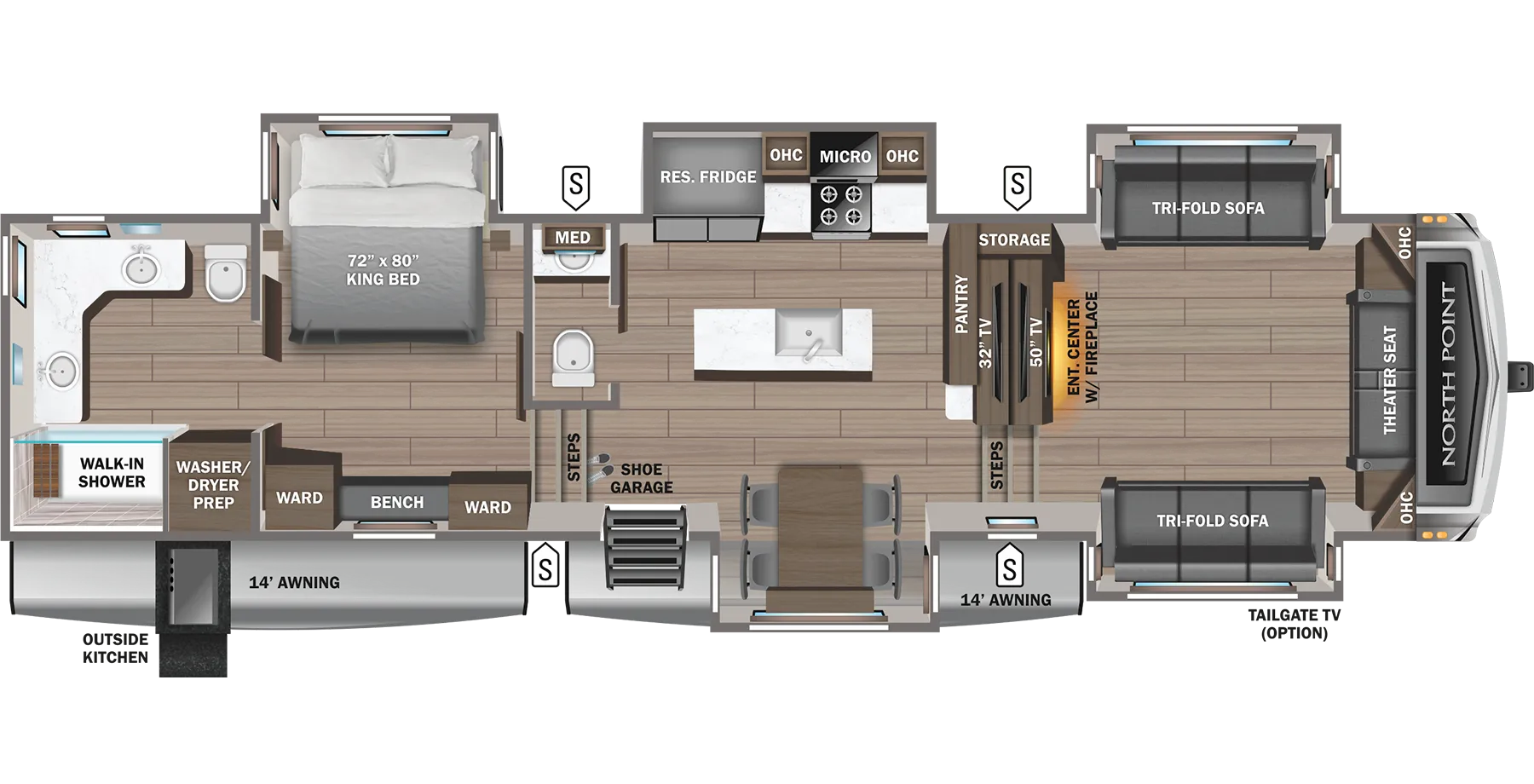 2024 Jayco North Point 382FLRB - Floor plan