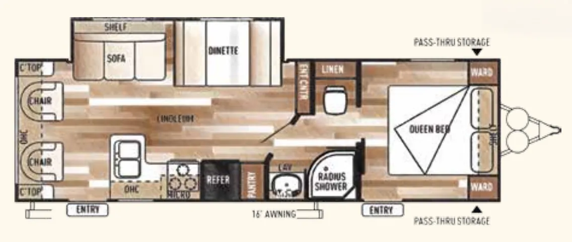 Forest River Salem Cruise Lite 253RLXL floor plan
