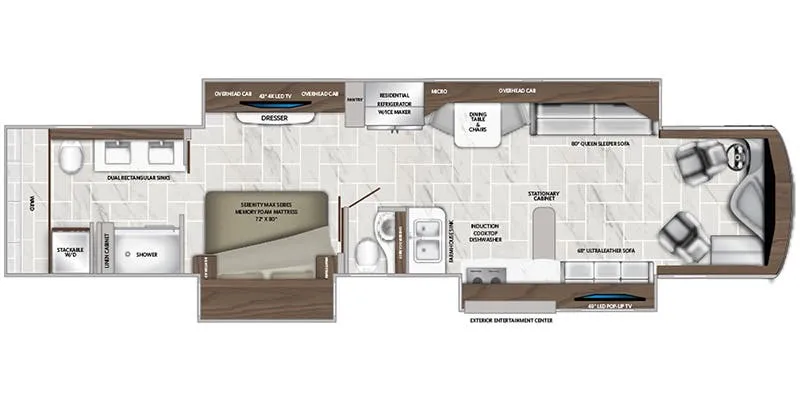 2020 American Coach American Eagle 45K - Floor plan