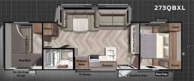 Forest River Wildwood X-Lite 273QBXL floor plan