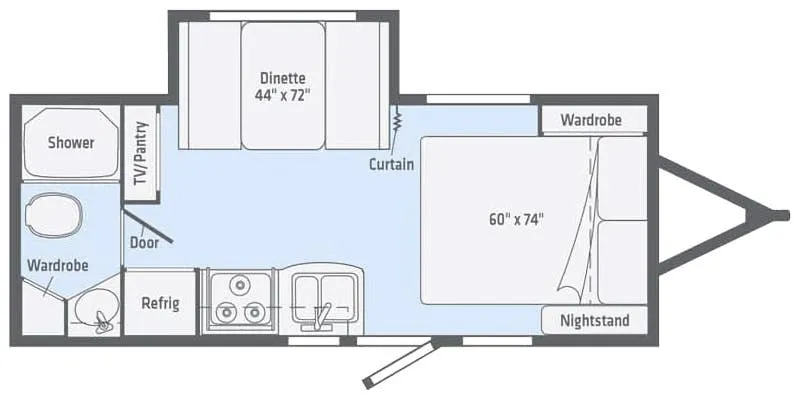 2021 Winnebago Micro Minnie 2108FBS floor plan