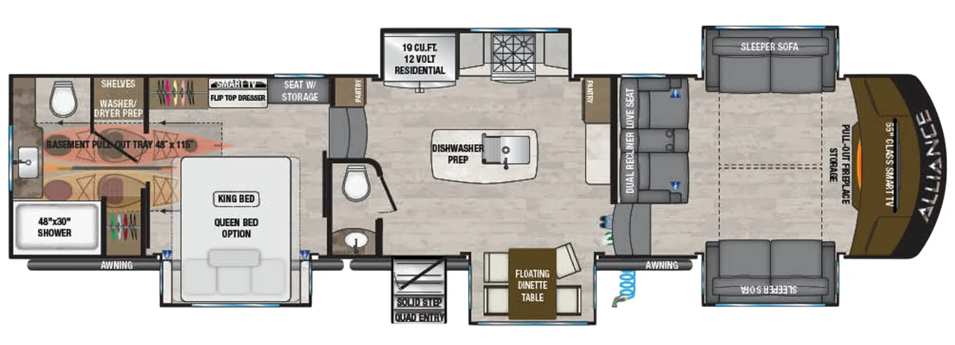Alliance RV Paradigm 385FL floor plan