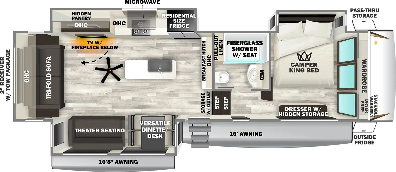 Forest River Sabre 32GKS floor plan