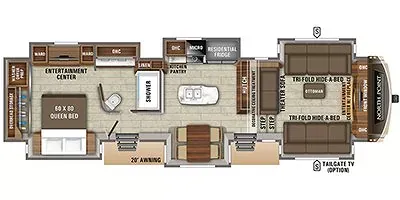 2019 JAYCO NORTH POINT 381FLWS - Floor plan