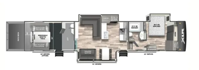 2024 Forest River XLR Nitro 41G14 - Floor plan