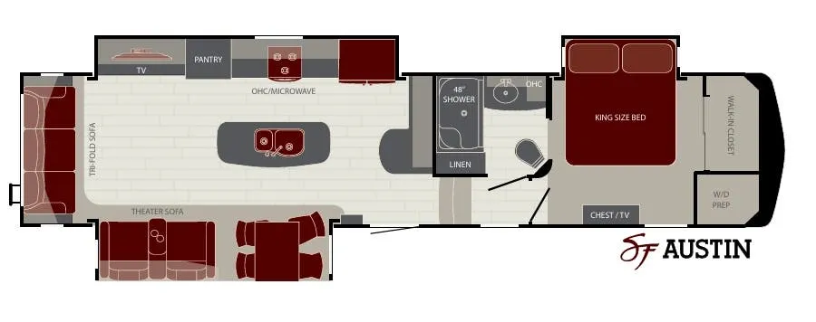 Cruiser RV South Fork AUSTIN floor plan