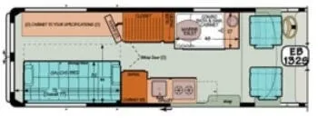 Sportsmobile Transit 132S floor plan