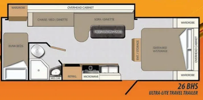 Coachmen Apex 26BHS floor plan
