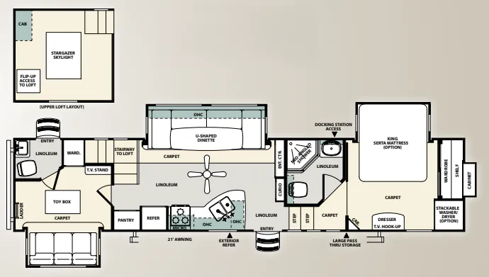 Forest River Sandpiper 35LOFT floor plan