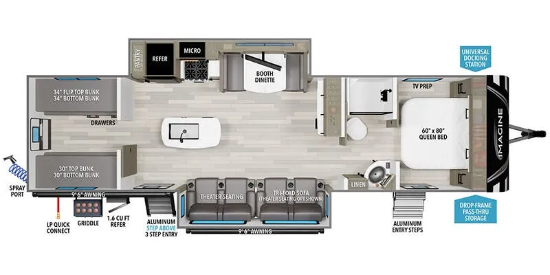 2025 Grand Design Imagine 3210BH floor plan