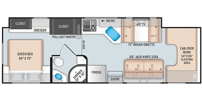 Thor Motor Coach Chateau 31WV floor plan