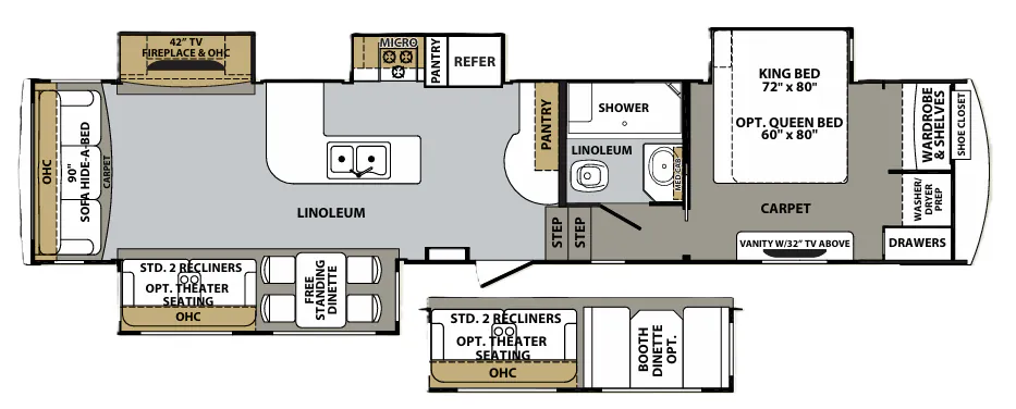 Forest River Cardinal 3450RL floor plan