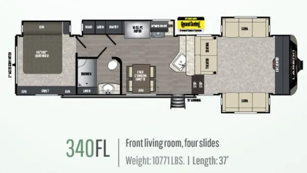 Keystone Laredo 340FL floor plan