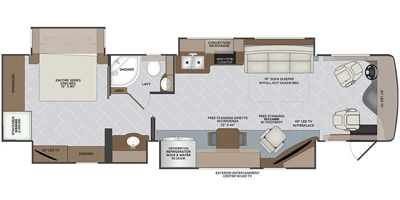 Holiday Rambler Navigator 38N floor plan