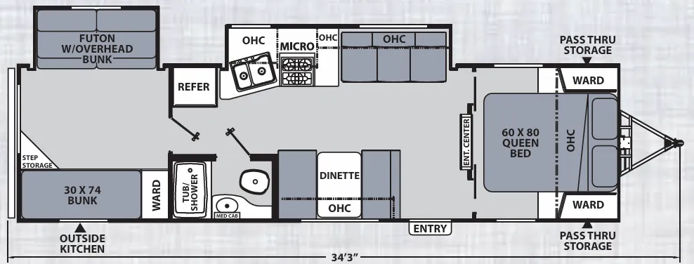 2019 Coachmen Apex Ultra Lite 300BHS - Floor plan