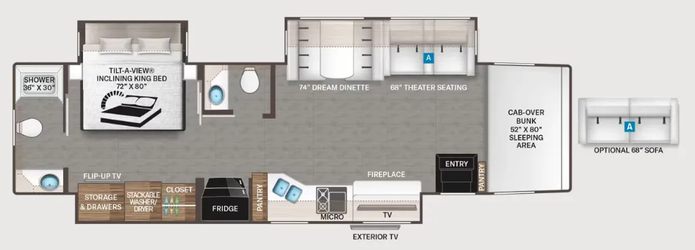 Thor Motor Coach Inception 38DX floor plan
