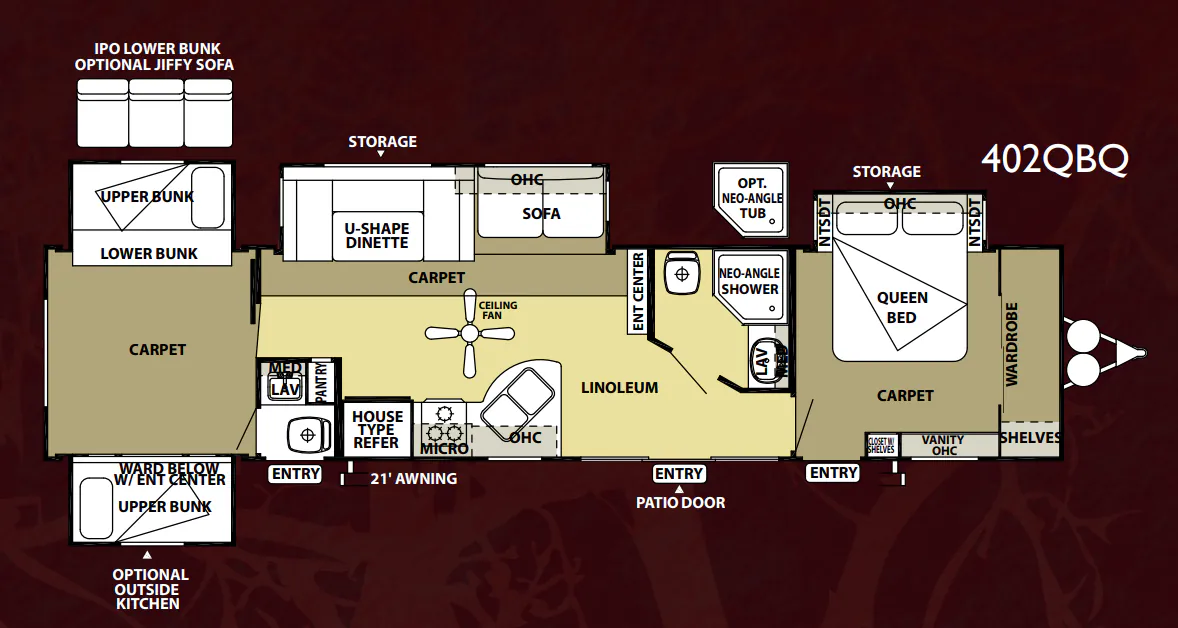 Forest River Salem Villa 402QBQ floor plan