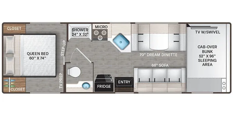 Thor Motor Coach Freedom Elite 28AE floor plan