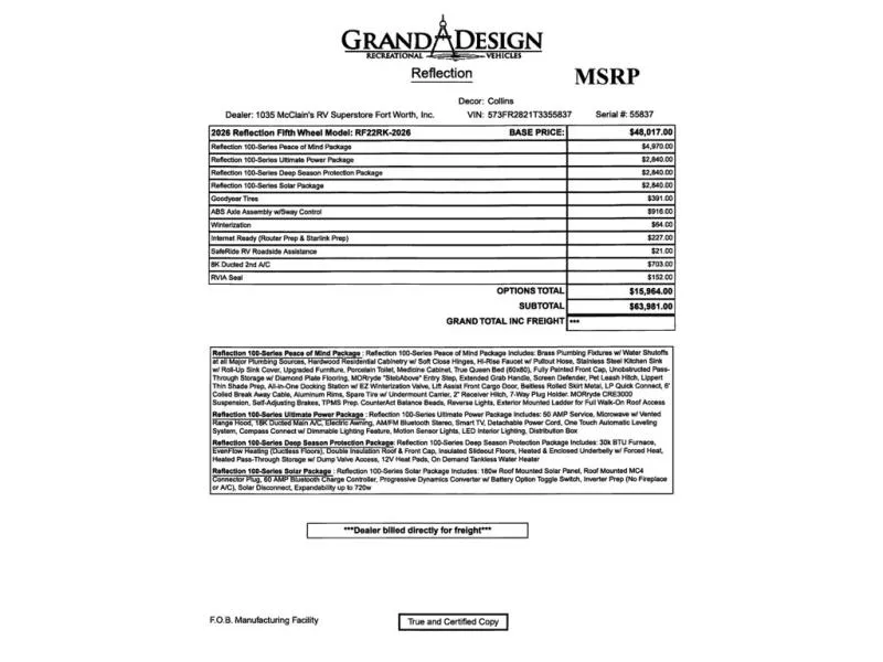 2026 Grand Design Reflection 100 Series 22RK - Photo 4