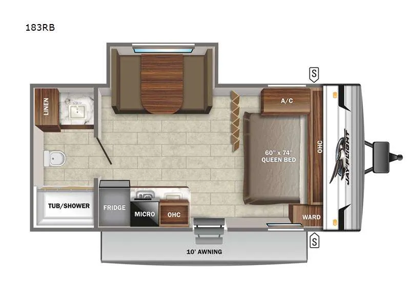 2022 Jayco Jay Flight SLX 7 183RBW - Floor plan