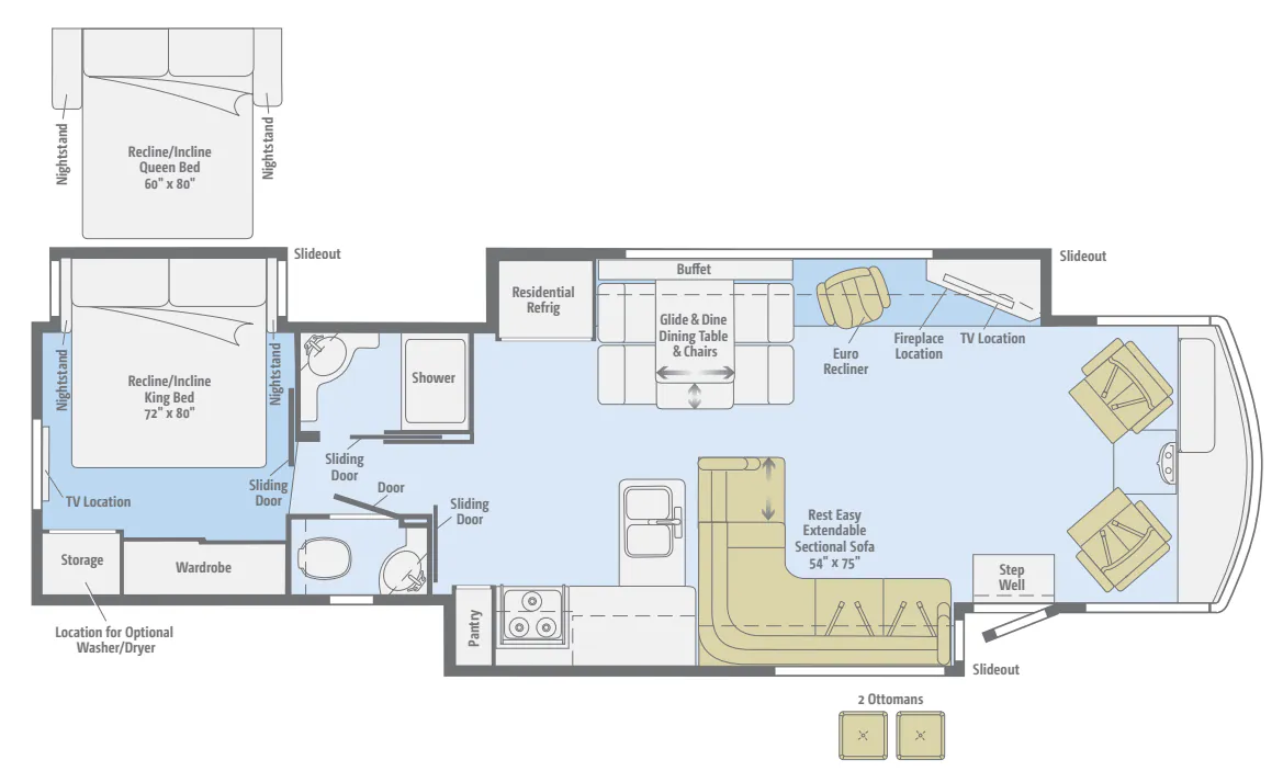 Winnebago Adventurer 38Q floor plan
