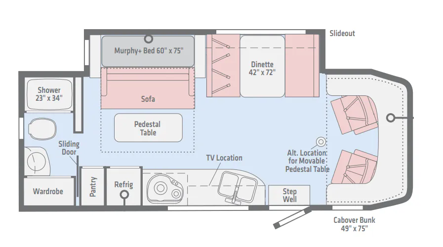 Winnebago View 24D floor plan