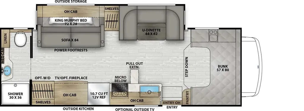 2025 Coachmen Leprechaun 260MB floor plan