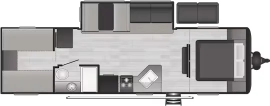 Keystone Hideout 29QBS floor plan