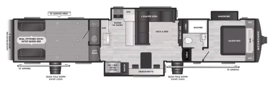 Keystone Fuzion Impact 422 floor plan