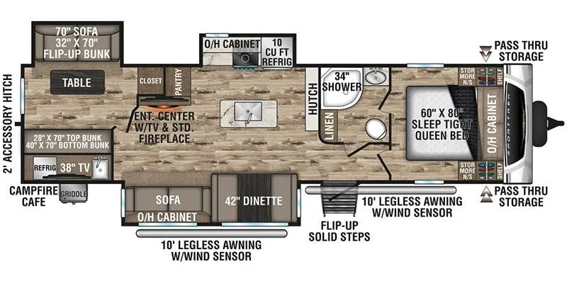 Venture RV SportTrek ST327VIK floor plan