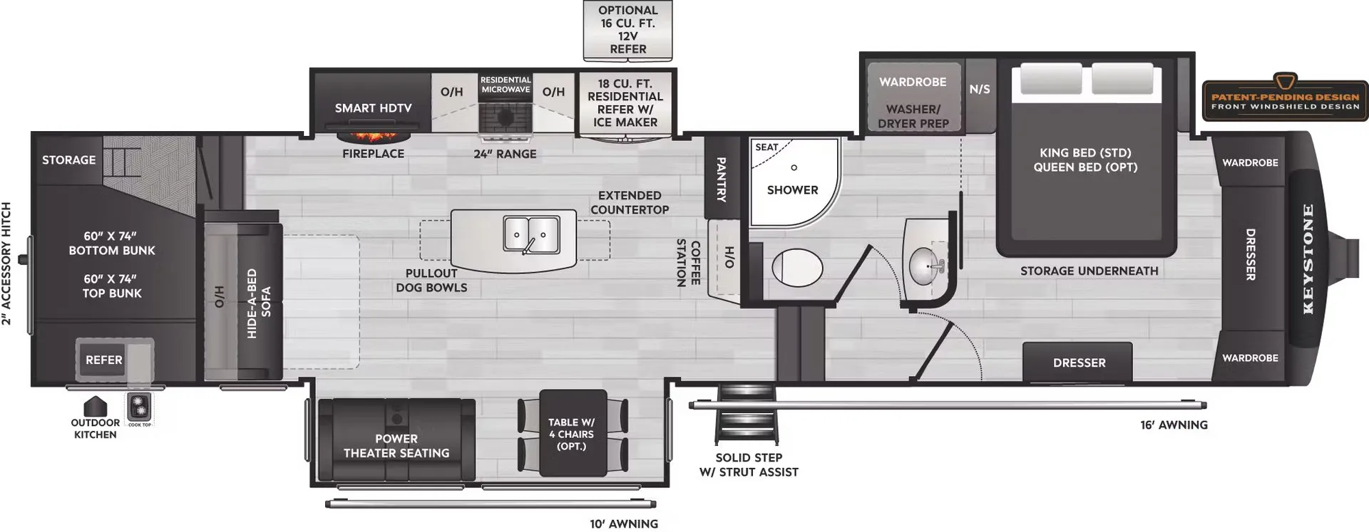 2026 Keystone Montana High Country 351BH - Floor plan