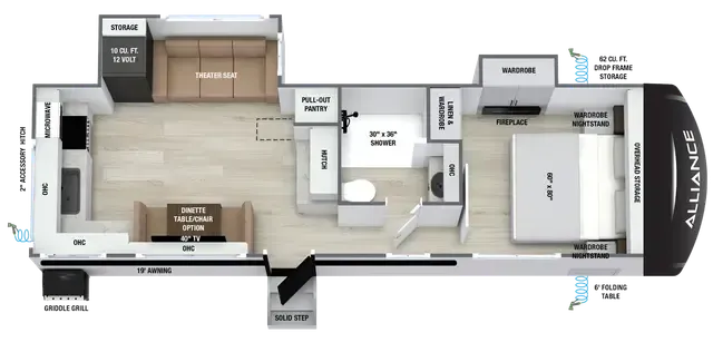 Alliance RV Delta 274RKW floor plan