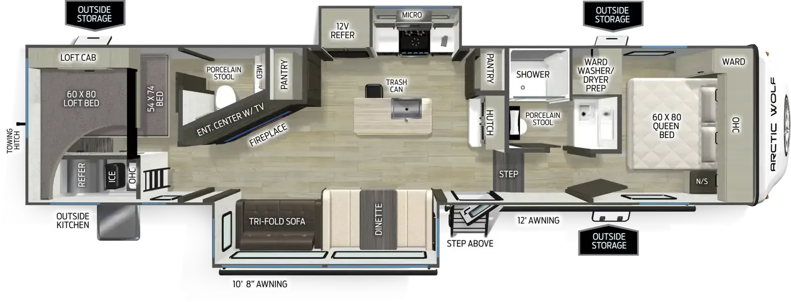 Forest River Cherokee Arctic Wolf 331BH floor plan