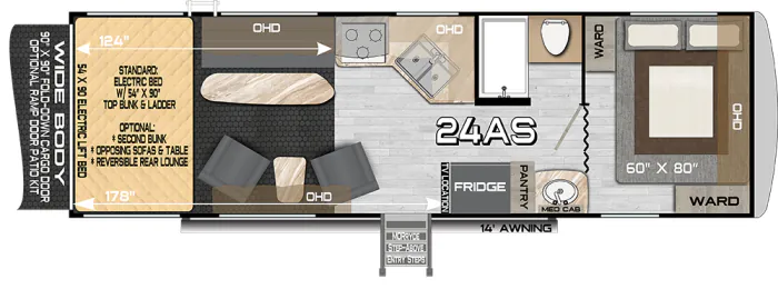 Northwood Desert Fox 24AS floor plan