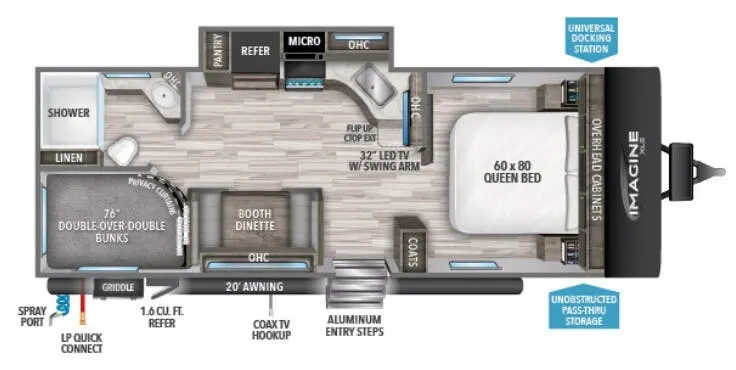 Grand Design Imagine XLS 23BHE floor plan