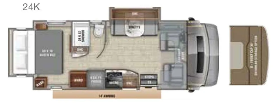Entegra Coach Qwest 24K floor plan