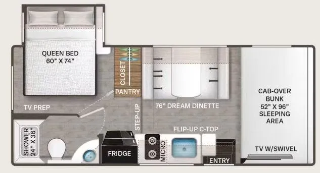 Thor Motor Coach Echelon LZ22 floor plan