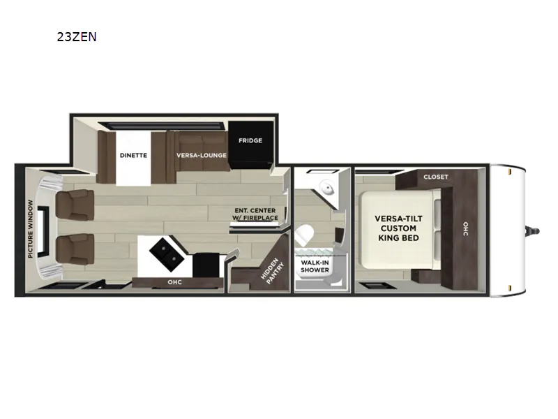 2026 Forest River Wildwood X-Lite 23ZEN - Floor plan