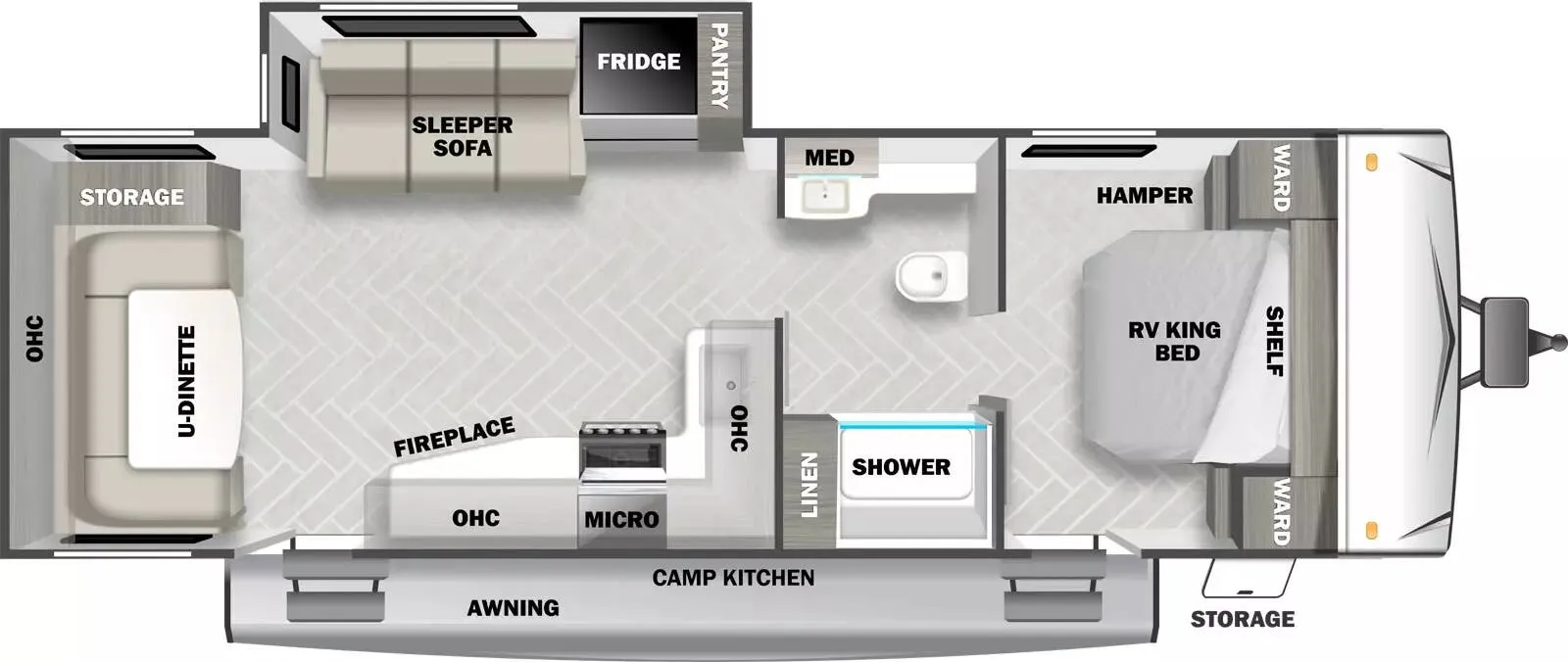 Forest River EVO T2560 floor plan