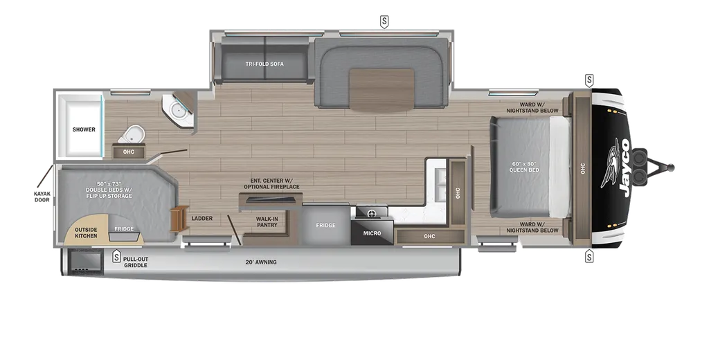 2025 Jayco Jay Feather 27BH floor plan