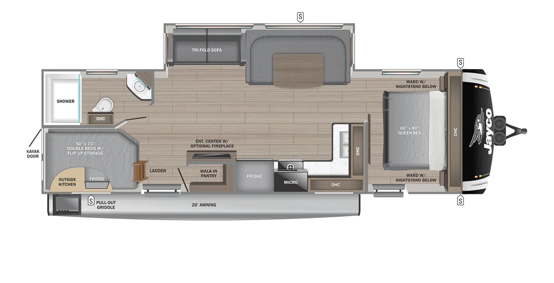 2025 Jayco Jay Feather 27BH - Floor plan
