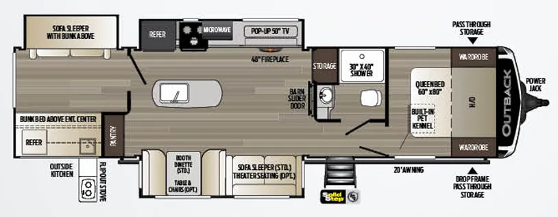 Keystone Outback 340BH floor plan