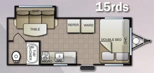Pacific Coachworks Mighty Lite M15RDS floor plan